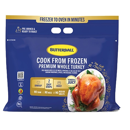 Save $5.00 on ONE (1) Butterball Cook From Frozen Whole Turkey