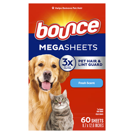 Save $2.50 on any ONE (1) Bounce Mega Sheets 60 ct (excludes trial/travel size)