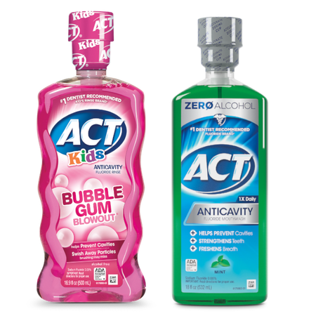 Save $1.00 on any ONE (1) ACT® Kids or Adult product (Excluding Kids Toothpaste and Trial/Travel Sizes)