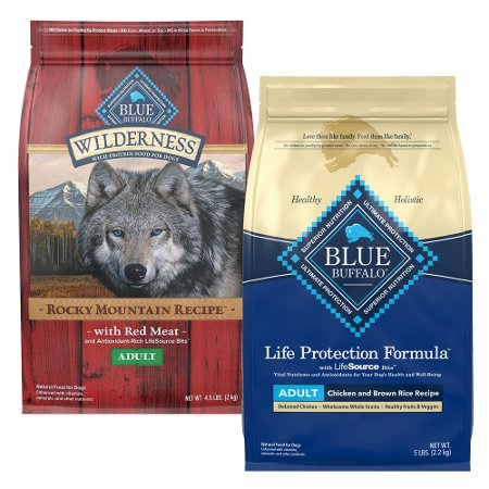 Save $8.00 when you buy TWO (2) bags of BLUE Dry Dog Food (4.5 -5 lb only)