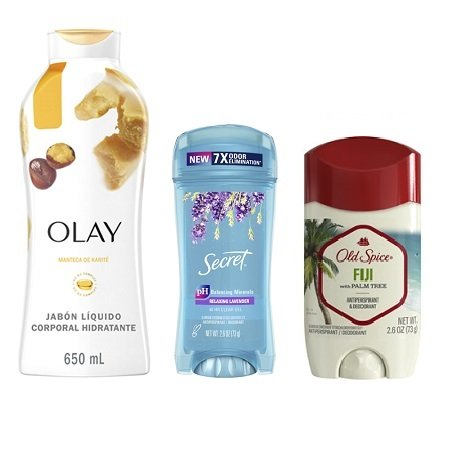 Save $5.00 on THREE (3) Secret, Old Spice or Gillette Deodorant/Spray, Olay Body Wash or Lotion and/or Bar Soap (See Additional Details)