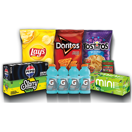 Save $3.00 on any FIVE (5) PARTICIPATING PEPSI-COLA BEVERAGES, FRITO-LAY & Gatorade Beverages