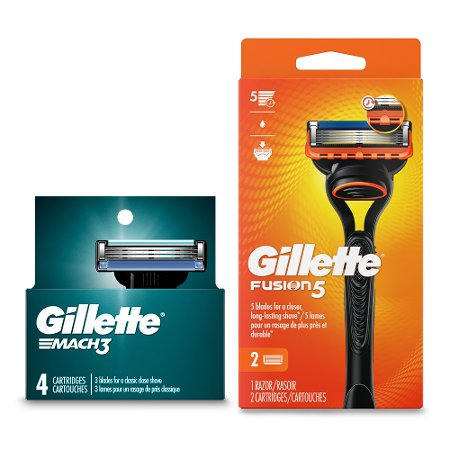 Save $3.00 on ONE Gillette Razor pack with 1-2ct cartridge refill: Mach3, Skinguard, Fusion5, OR Proglide OR ONE Gillette 2ct cartridge refill pack: P