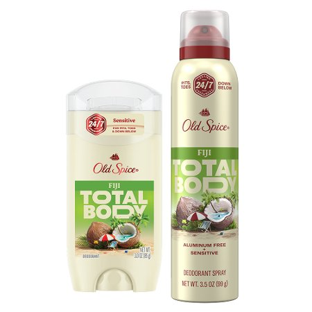 Save $7.00 on TWO Old Spice Total Body Deodorant Sprays, Sticks, or Creams.