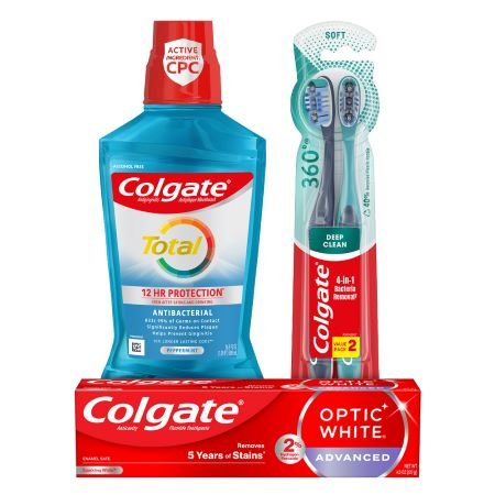 Save $5.00 on any TWO (2) select Colgate® Toothbrushes or Mouthwashes or Mouth Rinses