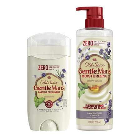 BUY TWO (2) Old Spice Gentleman's Blend Body Wash 18 oz or Deodorant 3 oz and GET ONE (1) FREE (up to $8.99) (excludes trial/travel size)