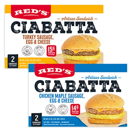 Save $2.00 on any ONE (1) Red's Ciabatta Breakfast Sandwiches 2ct