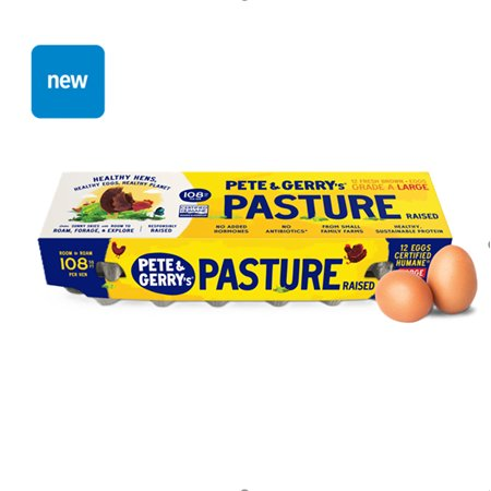 Save $2.00 on ONE Carton of Pete & Gerry's Pasture-Raised Eggs