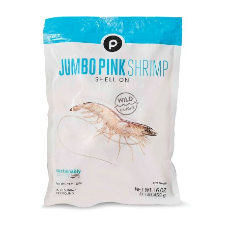 $1.00 Off The Purchase of One (1) Publix Florida Pink Shrimp Jumbo, Wild, Sustainably Sourced, 16 to 20 per Pound, Frozen, 16-oz pkg.
