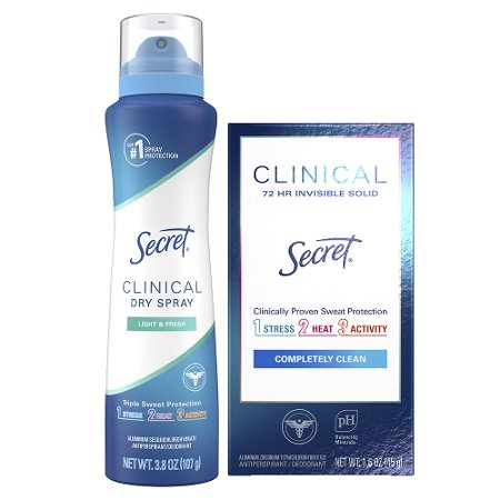 Save $1.00 on ONE Secret Clinical Product (excludes trial/travel size).