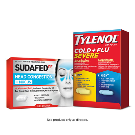 Save $2.00 on any ONE (1) Adult TYLENOL® Cold OR TYLENOL® Sinus OR Adult SUDAFED® Product