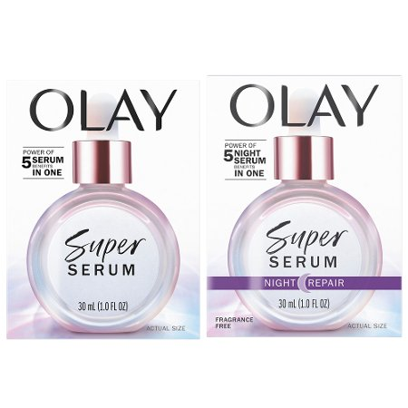 Save $5.00 on ONE Olay Super Serum 1.0 fl oz or larger (excludes mini/trial/travel size).