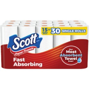 Save $1.00 on Scott Towels Double Roll 15-Pack