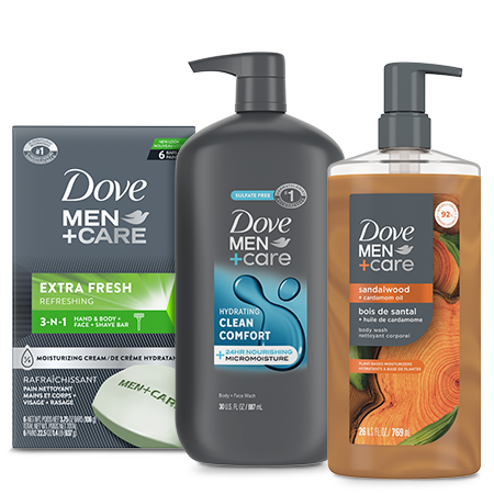 Save $2.00 on Dove Men+Care Body Wash, Bars, or Body & Face Scrubs