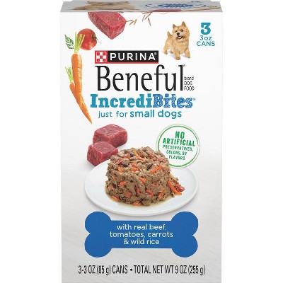 SAVE 50¢ on ONE (1) 3 ct carton (3 oz cans) of Beneful® Wet Dog Food