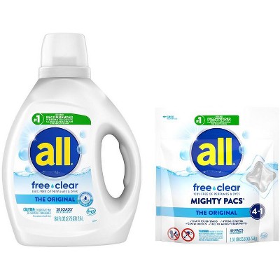 $2.00 OFF on any ONE (1) all® free clear Laundry Detergent Product (valid on any size; excluding trial/travel size)