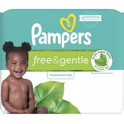 Save $1.00 ONE Pampers Free & Gentle Wipes 312 count.