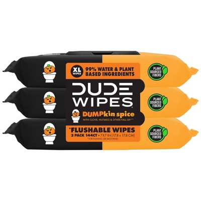 5% off  3-pk.144-ct. DUDE wipes dumpkin spice