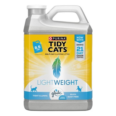 $5 Target GiftCard when you buy 2 Purina Tidy Cats lightweight low dust clumping scoop cat & kitty litter with Glade Tough Odor Solutions for multiple cats - 8.5lbs