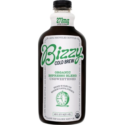 25% off select Bizzy Organic cold brew coffee