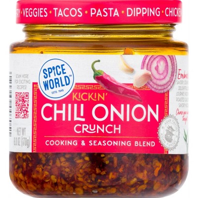 $2.99 price on Spice World Kickin' chili onion crunch cooking & seasoning blend - 6oz