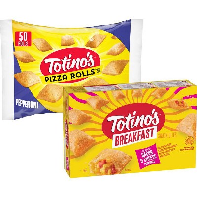 SAVE 50¢ ON ONE when you buy ONE PACKAGE any flavor 40 COUNT OR LARGER Totino's™ Pizza Rolls™ Snacks, Totino's™ Breakfast Snack Bites OR 4 PACK Crisp Crust™ Party Pizza 