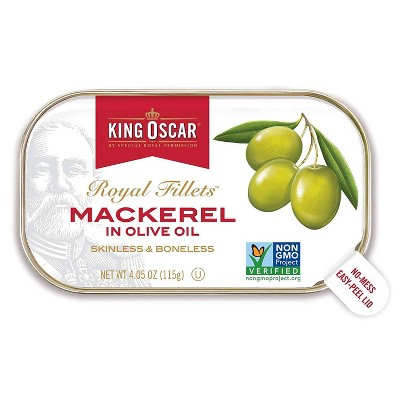 5% off 4.05 & 3.75-oz. King Oscar sardines & royal fillets mackerel in olive oil