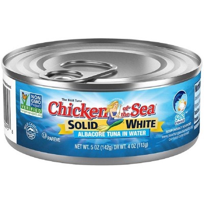 $1.69 price on Chicken of the Sea solid white albacore tuna in water - 5oz
