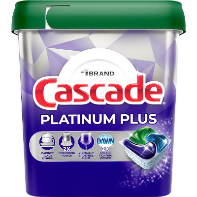 Save $2.50 ONE Cascade Platinum Plus ActionPacs Dishwasher Detergent (excludes travel/trial size).