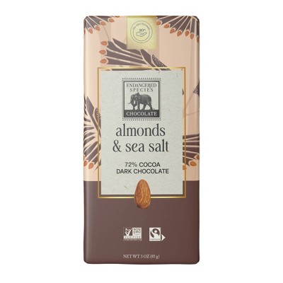 20% off 3-oz. Endangered Species dark chocolate