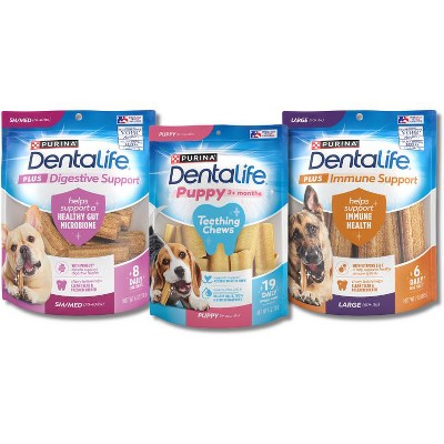 Save $2.00 on ONE (1) 6 oz or larger bag of DentaLife® PLUS OR Puppy Dog Treats or Chews