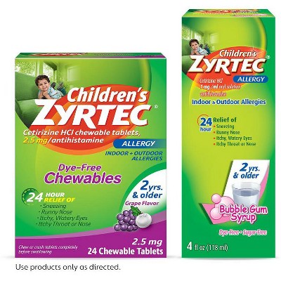 Save $4.00 on any ONE (1) Children's ZYRTEC® allergy product (Excludes trial & travel sizes)