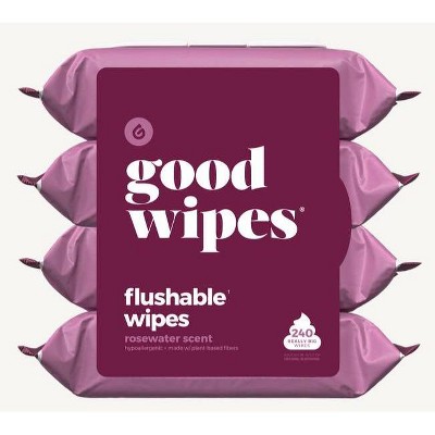 10% off 4-pk. 60-ct. Goodwipes rosewater flushable wipes