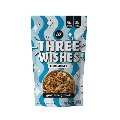 $1 off 8-oz. Three Wishes maple pecan & original granola