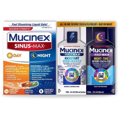 Save $5.00 On any ONE (1) Adult MUCINEX® FAST-MAX or SINUS-MAX Combo Pack (Excludes Mucinex® Children's, Mucinex® FAST-MAX & SINUS-MAX 10ct varieties, and Trial Sizes)