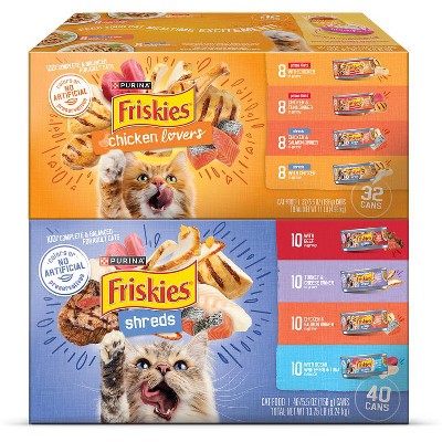 SAVE $4.00 on ONE (1) 32ct or 40ct package (5.5oz cans) Friskies® Wet Cat Food