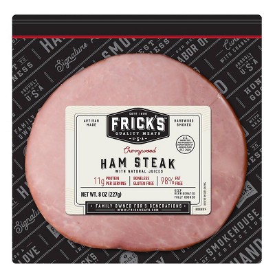 $3.79 price on select Frick's Quality Meat ham steak - 8oz