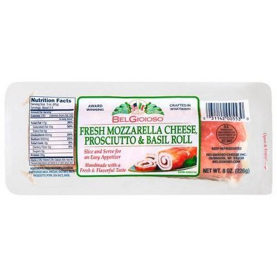 10% off 8-oz. BelGioioso fresh mozzarella cheese prosciutto & basil roll