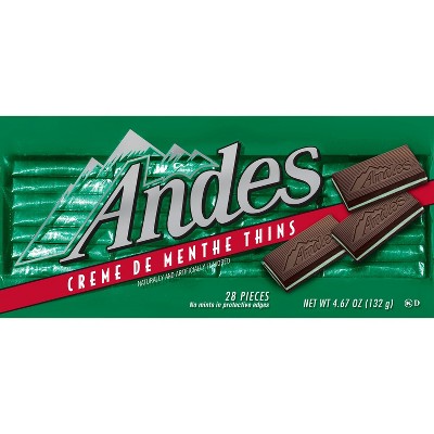 15% off 4.67-oz. Andes crème de menthe box candy