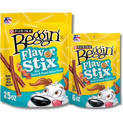 SAVE $1.00 on ONE (1) 6 oz or larger bag of Beggin'® Flavor Stix Dog Treats