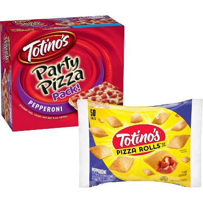 SAVE 50¢ ON ONE when you buy ONE PACKAGE any flavor 40 COUNT OR LARGER Totino's™ Pizza Rolls™ Snacks, Totino's™ Breakfast Snack Bites OR 4 PACK Crisp Crust™ Party Pizza 