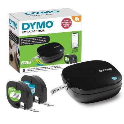 5% off  Dymo LetraTag 200B bluetooth label maker black with 2pk assorted label tapes