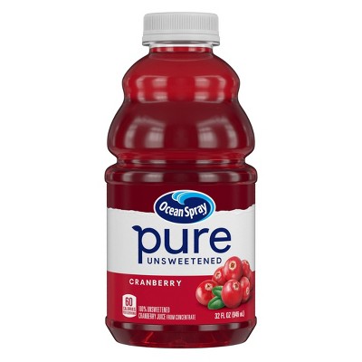 25% off 32-fl oz. Ocean Spray 100% pure cranberry juice bottle