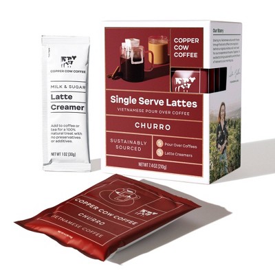 20% off 7.4-oz. Copper cow dark roast latte pour over kit