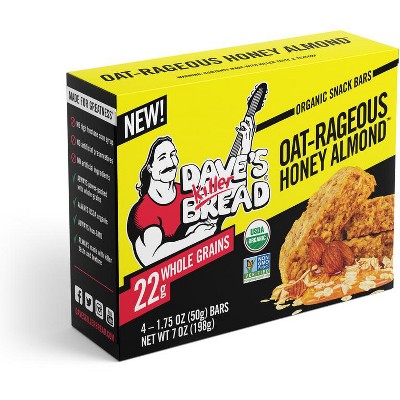 Save $2.00 on ONE (1) pack of Dave's Killer Bread® Organic Snack Bars, any variety (4ct)