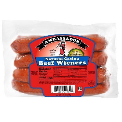 15% off 9.75 & 12.8-oz. Ambassador wieners