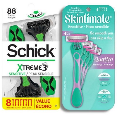 SAVE $3.00 off ONE (1) Schick® Men's or Women's or Skintimate® Disposable Razor Pack (excludes Schick Hydro® Silk Touch Up, Schick® Xtreme® & Skintimate® 1 & 2 ct.)