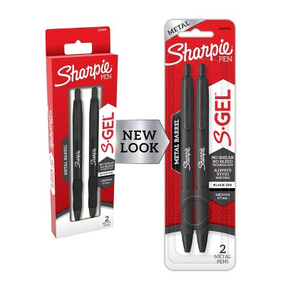 20% off Sharpie S-Gel 2pk pens black metal barrel 0.7mm