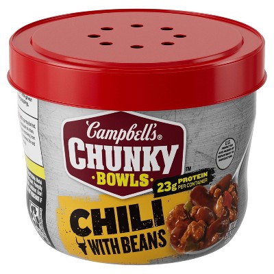 20% off Campbell's chunky chili with beans microwaveable bowl