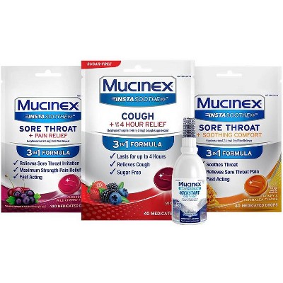 Save $1.00 On any ONE (1) MUCINEX® InstaSoothe™ Sore Throat Drops or Spray